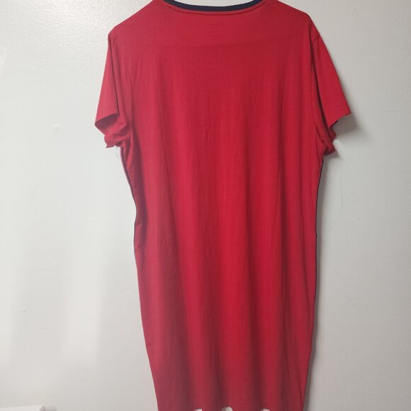 Polo Ralph Lauren XL red 100 cotton tshirt dress NWOT athletic casualwear - Picture 5 of 9